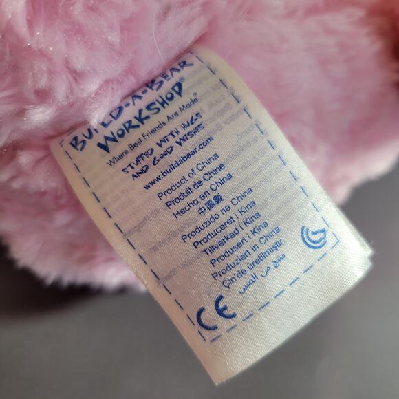 Build-A-Bear Workshop Lot of 2 Teddy Bears Pink & Beige Plush 16" Stuffed Toys - Picture 7 of 16